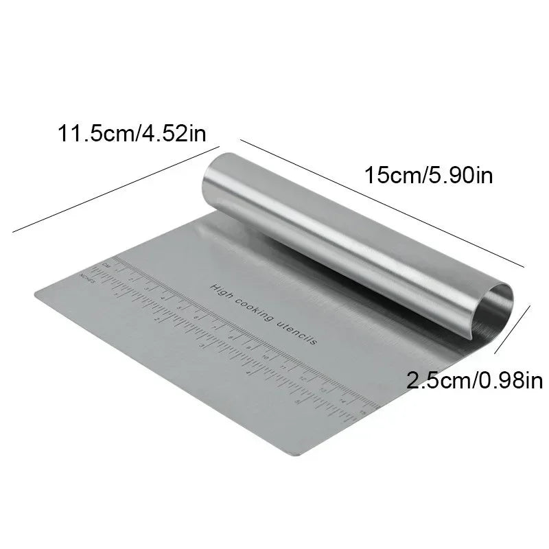 Stainless Steel Cake Scraper, Dough Fondant Spatulas for Baking