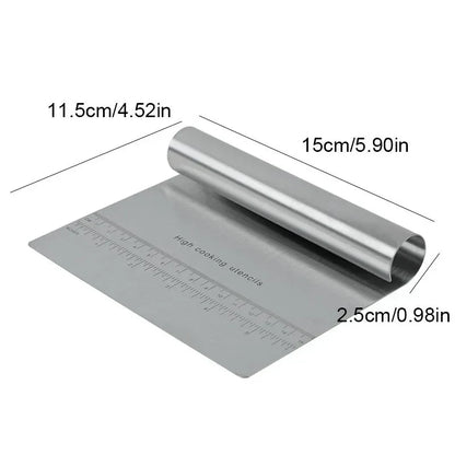 Stainless Steel Cake Scraper, Dough Fondant Spatulas for Baking