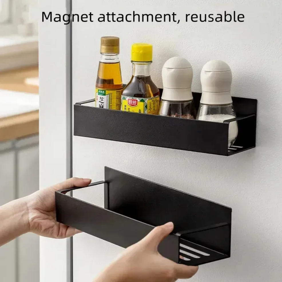Magnetic Kitchen Organizer Shelf SpaceSaving Spice Storage Rack 2