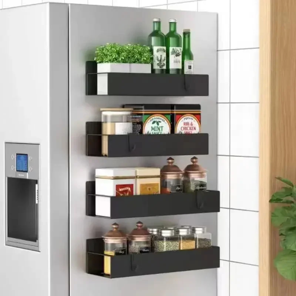 Magnetic Kitchen Organizer Shelf SpaceSaving Spice Storage Rack 4