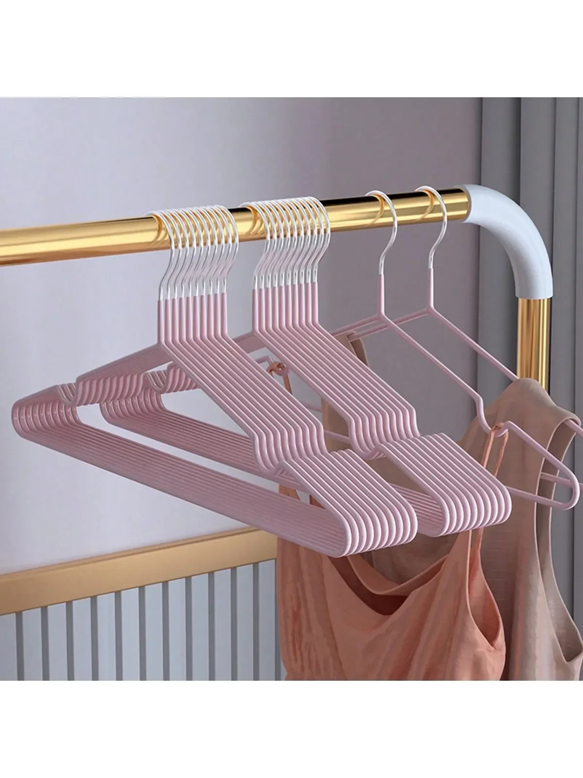 Metal Trace Less Noslip Clothes Hangers Durable Strong Clothes Racks Space Saver For Bedroom Organi 3