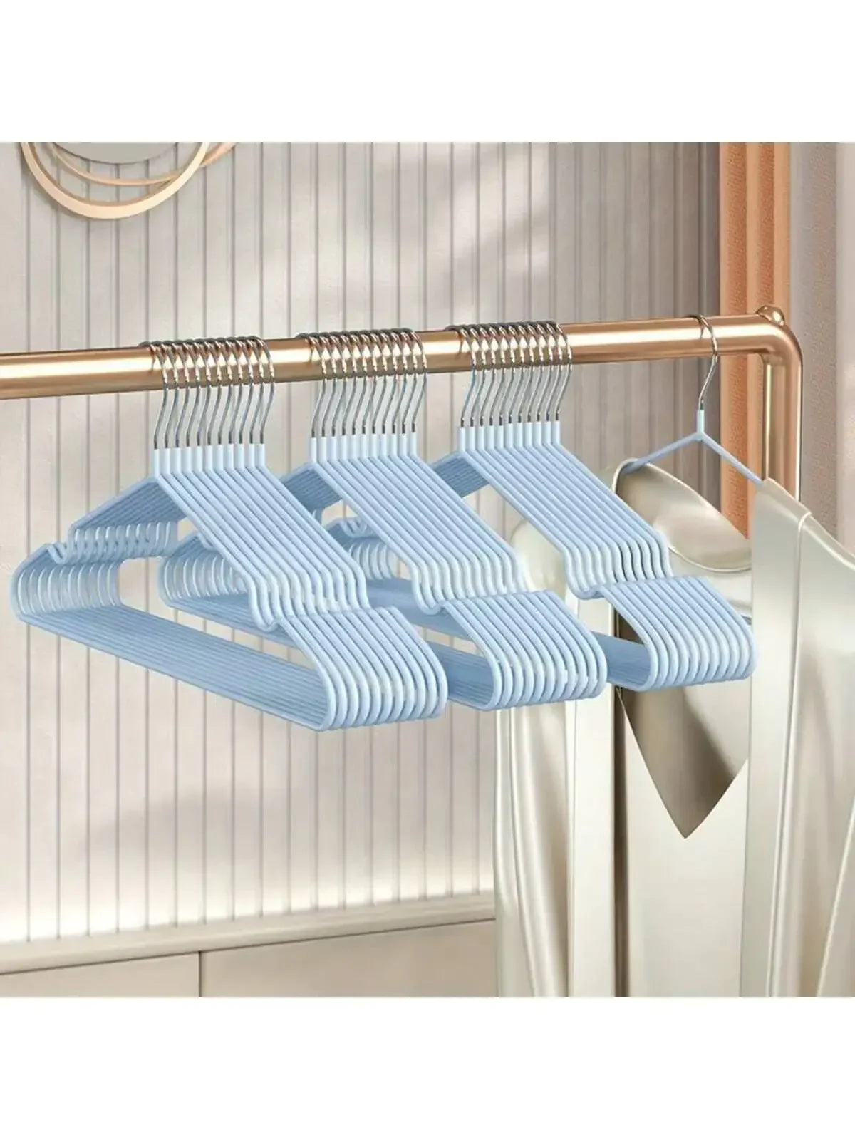 Metal Trace Less Noslip Clothes Hangers Durable Strong Clothes Racks Space Saver For Bedroom Organi 5
