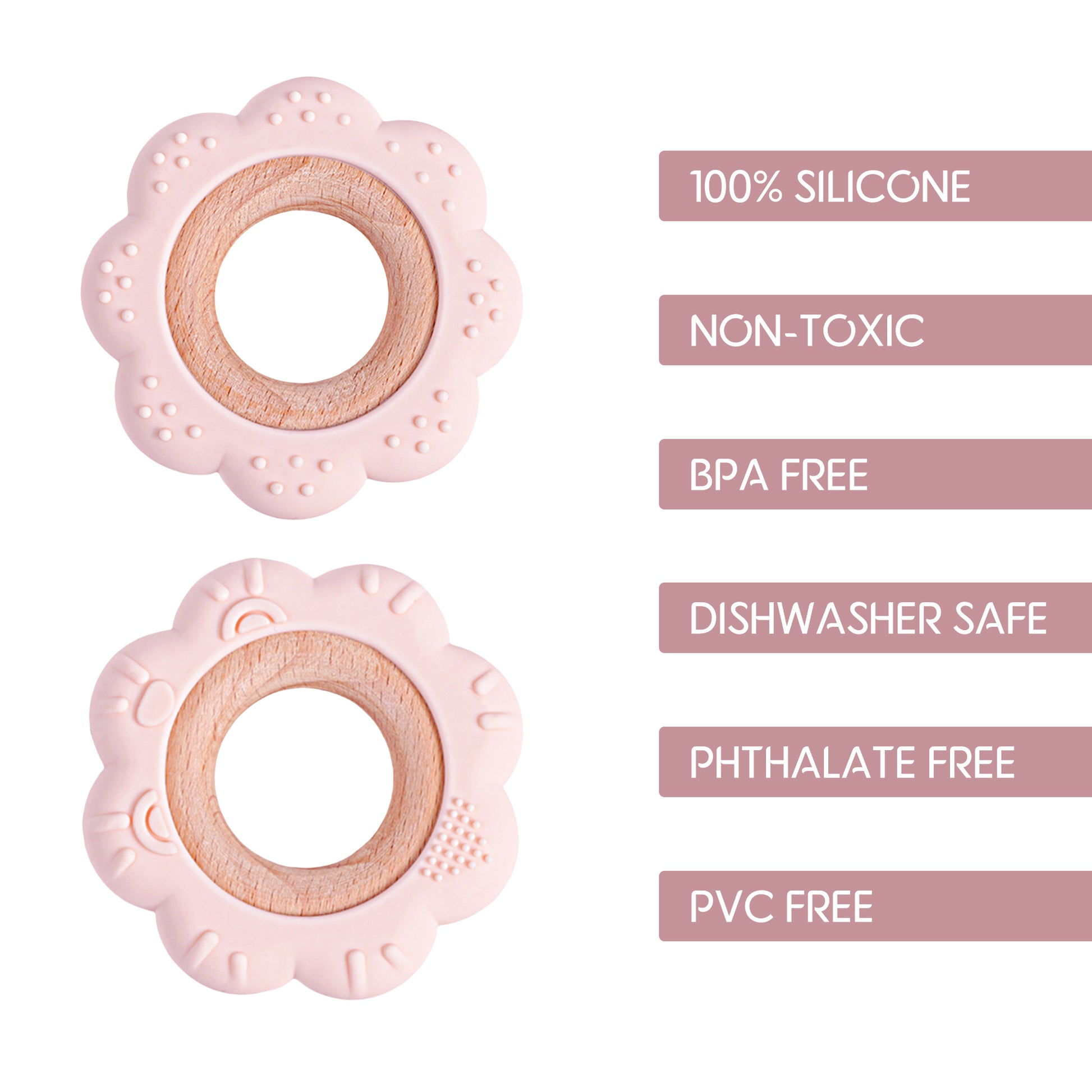 Food Grade Baby Silicone Teething Ring BPA Free Cartoon Silicone Teether For Newborns 4