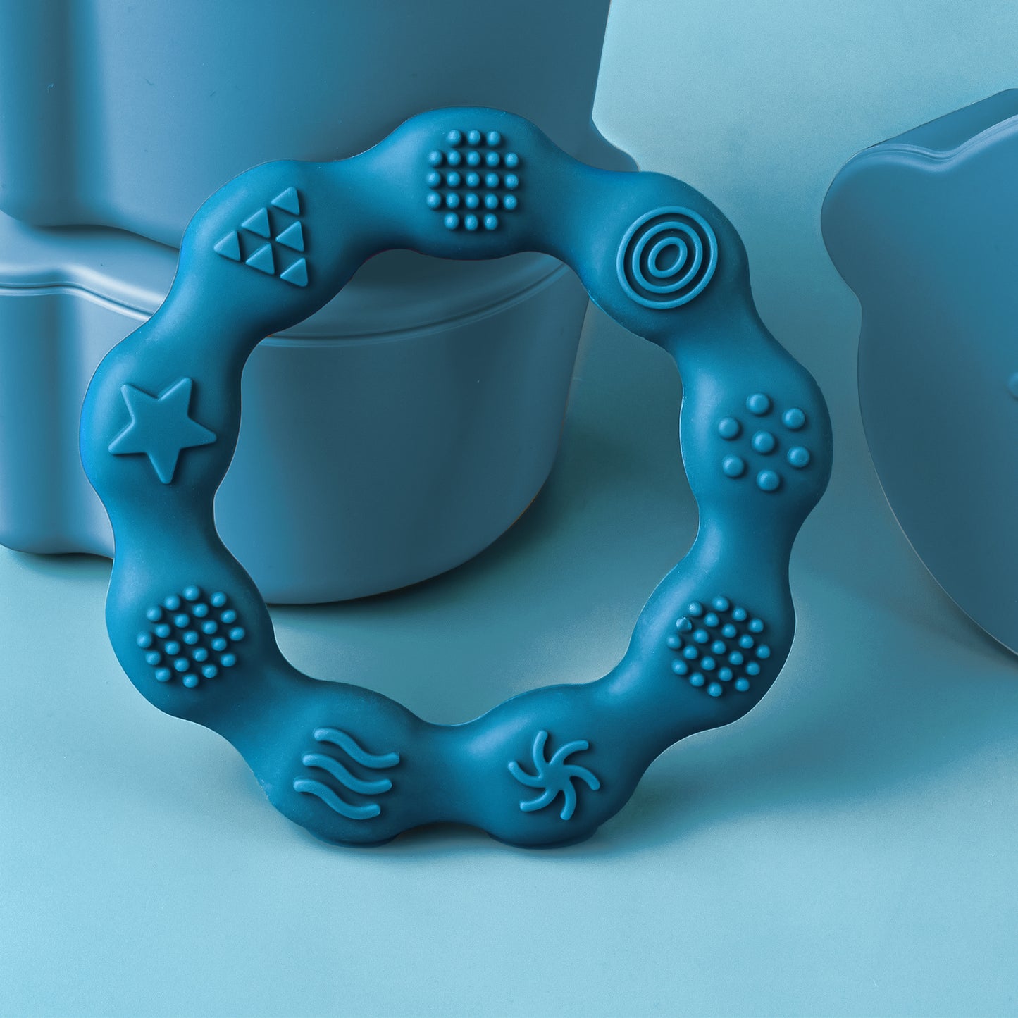 Food Grade Baby Silicone Teething Ring BPA Free Cartoon Silicone Teether For Newborns 8