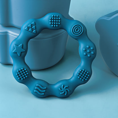 Food Grade Baby Silicone Teething Ring BPA Free Cartoon Silicone Teether For Newborns 8