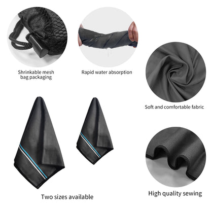 AQUA Microfiber Quick Dry Sports Towel Soft Lightweight Compact Travel Towel For Sweat Ultra Absorb 3