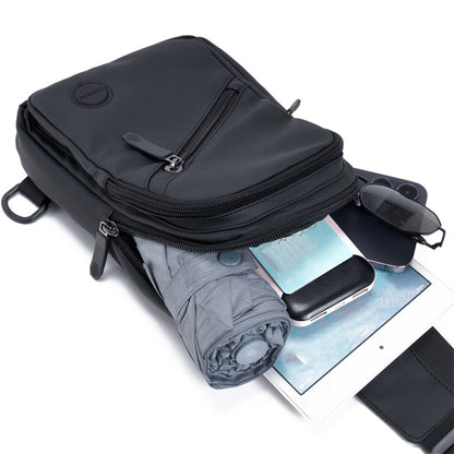 Large Capacity Mens Crossbody Bag Durable Chest Bag LeatherLook Outdoor Shoulder Bag 6