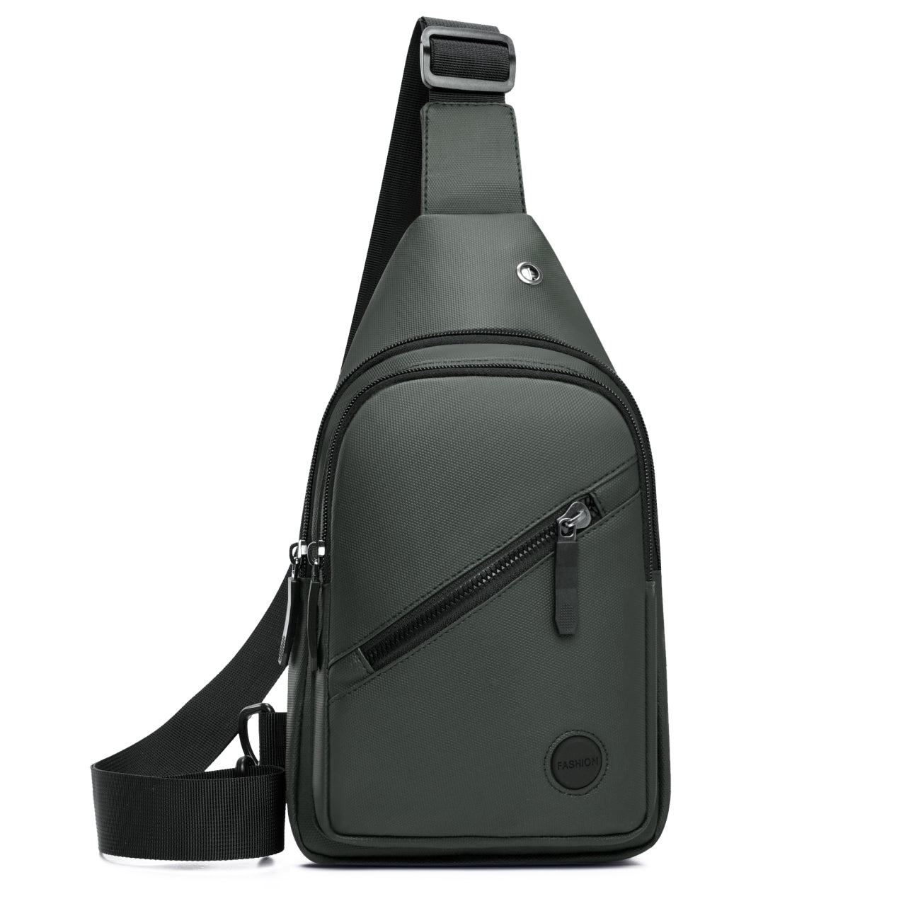Large Capacity Mens Crossbody Bag Durable Chest Bag LeatherLook Outdoor Shoulder Bag 1