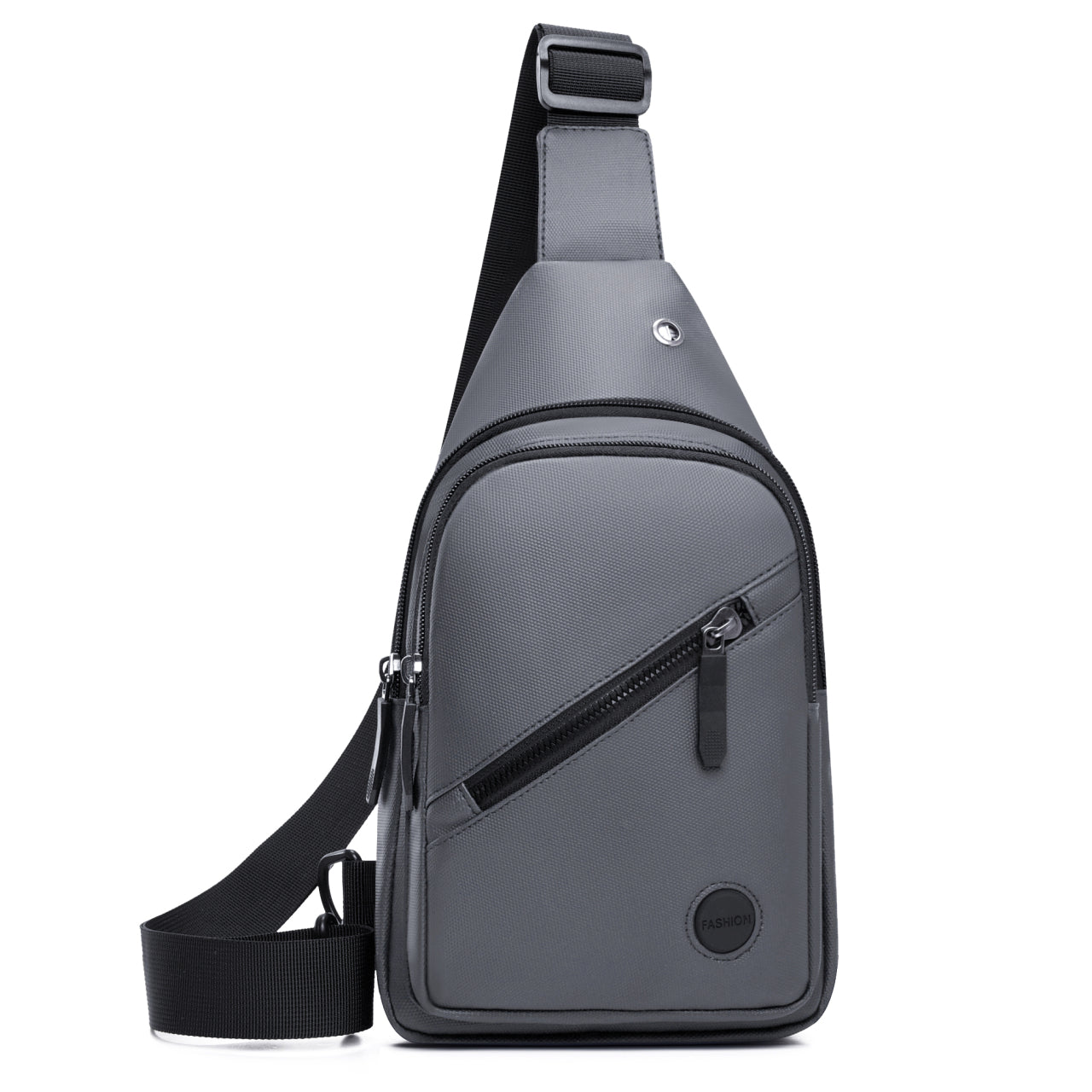 Large Capacity Mens Crossbody Bag Durable Chest Bag LeatherLook Outdoor Shoulder Bag 2