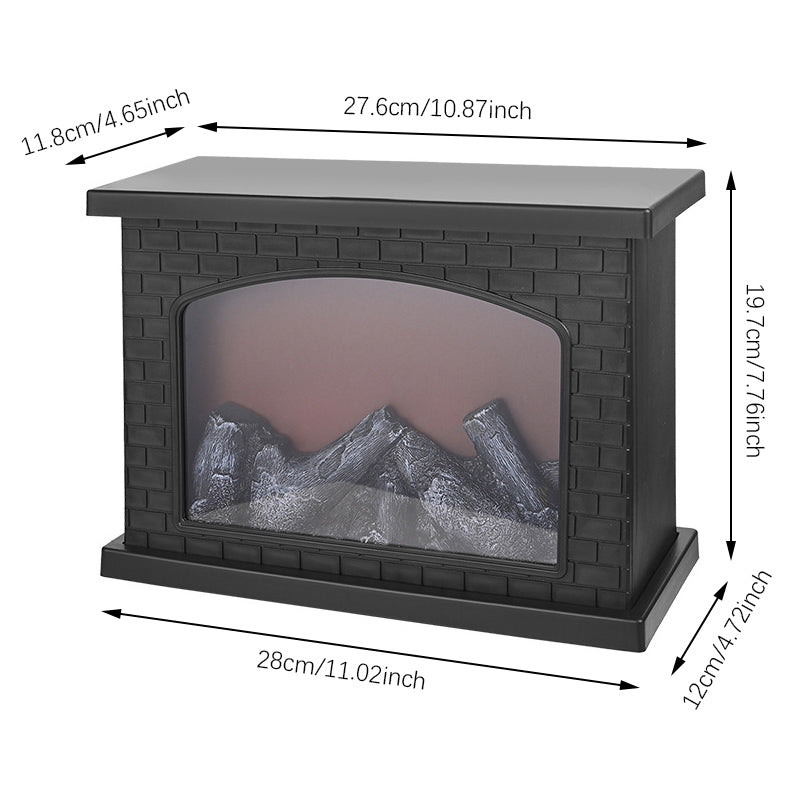 LED Table Lights Lamp for Holiday Winter, Fireplace Flame Light Charcoal Style