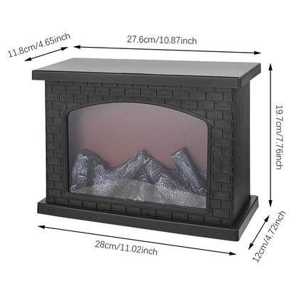 LED Table Lights Lamp for Holiday Winter, Fireplace Flame Light Charcoal Style