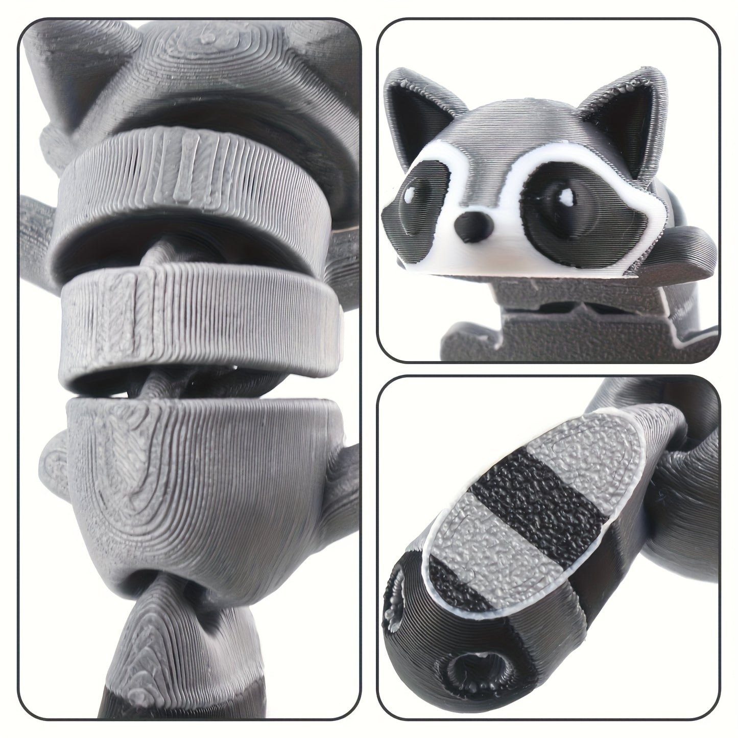 Movable Raccoon Statue Trash Can Decoration for Indoor and Outdoor Spaces, Perfect for Home and Office