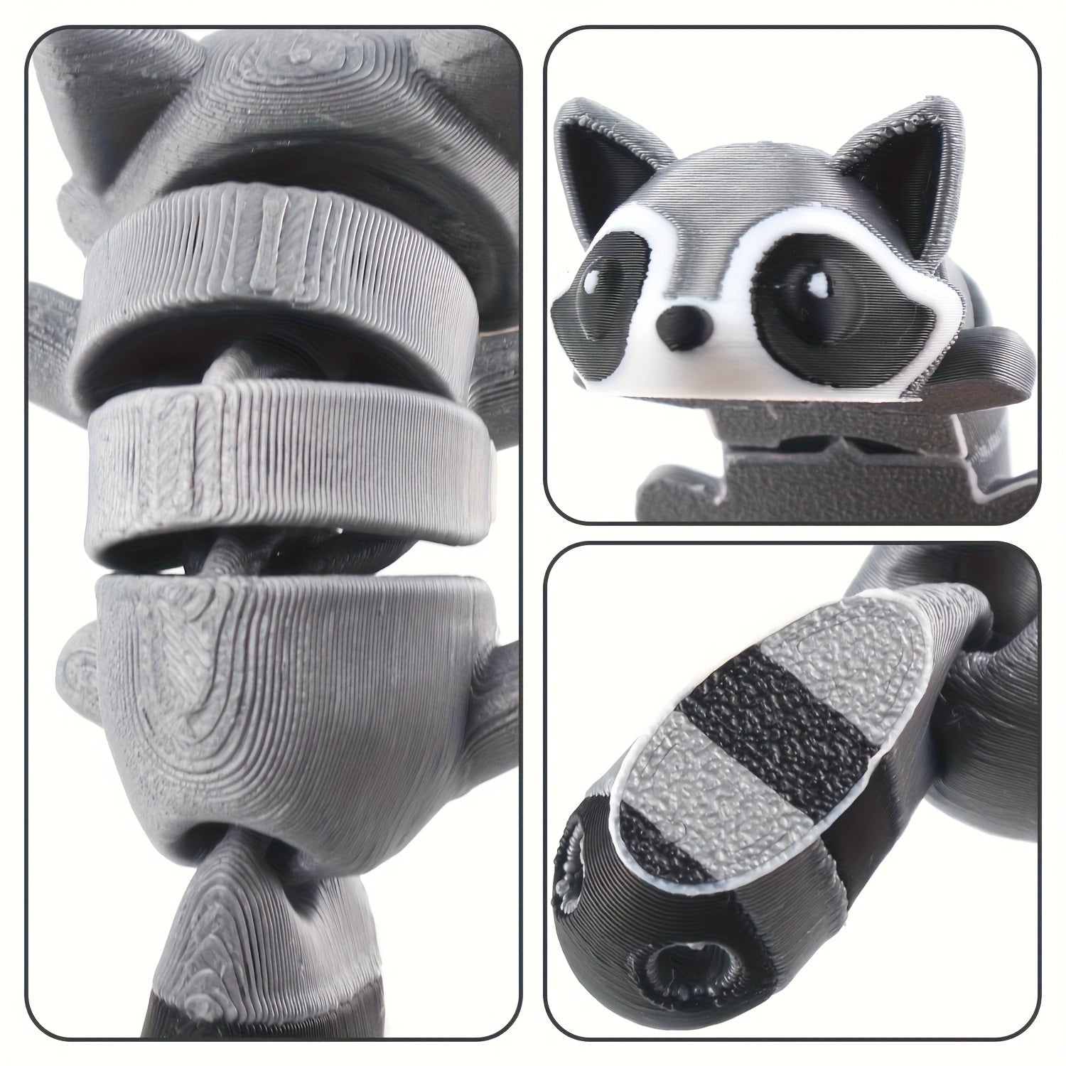 Movable Raccoon Statue Trash Can Decoration for Indoor and Outdoor Spaces, Perfect for Home and Office