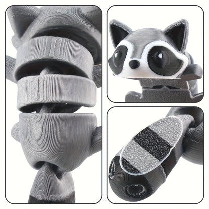 Movable Raccoon Statue Trash Can Decoration for Indoor and Outdoor Spaces, Perfect for Home and Office