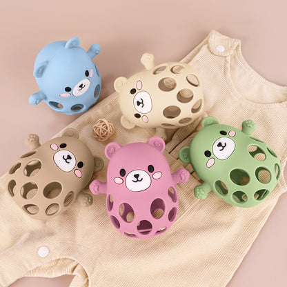 Kids Baby Teether Gloves Colorful Cartoon Bear Shape Hollow Glove Toy For Newborn Great Gift 1