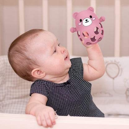 Kids Baby Teether Gloves, Colorful Cartoon Bear Shape, Hollow Glove Toy for Newborn, Great Gift