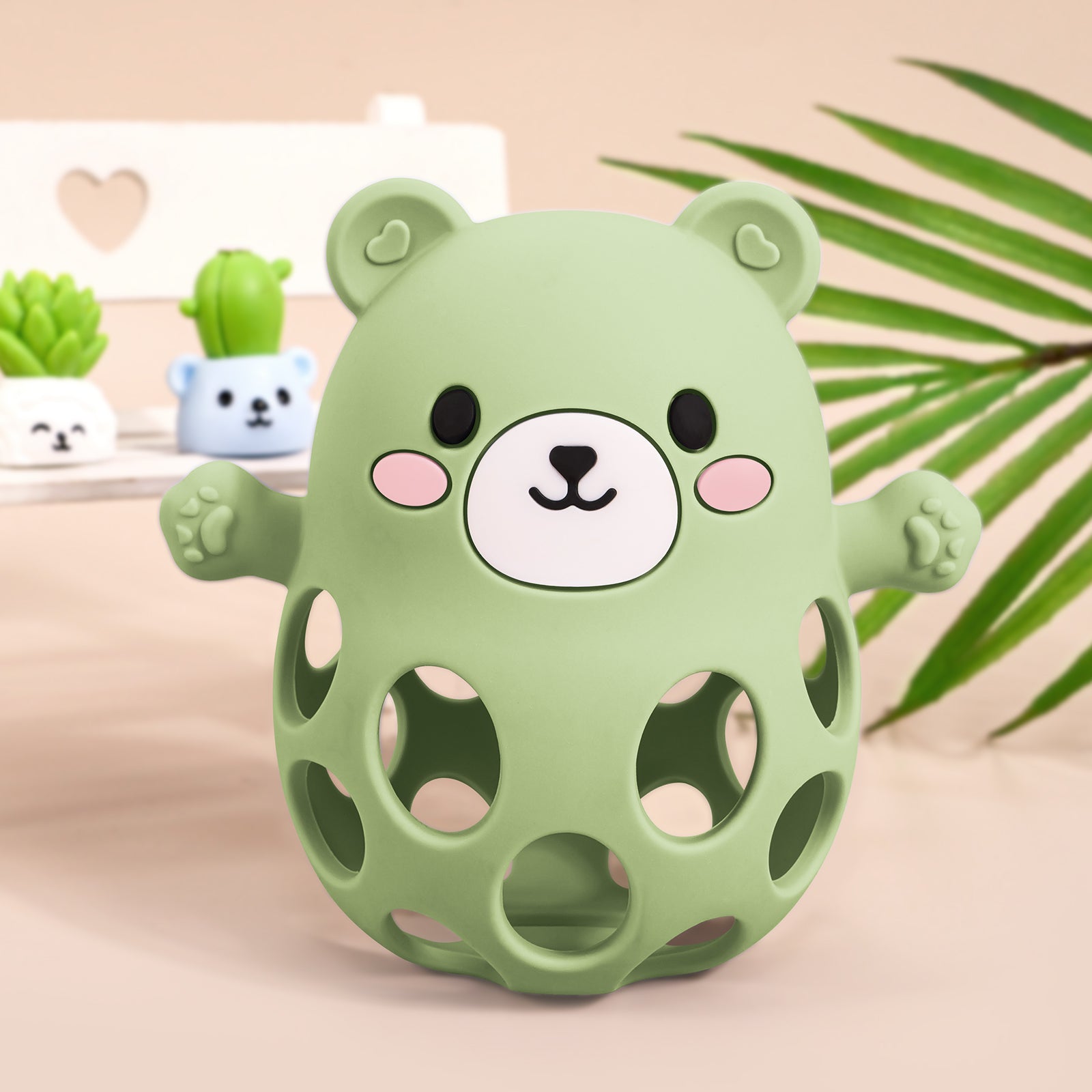 Kids Baby Teether Gloves Colorful Cartoon Bear Shape Hollow Glove Toy For Newborn Great Gift 9
