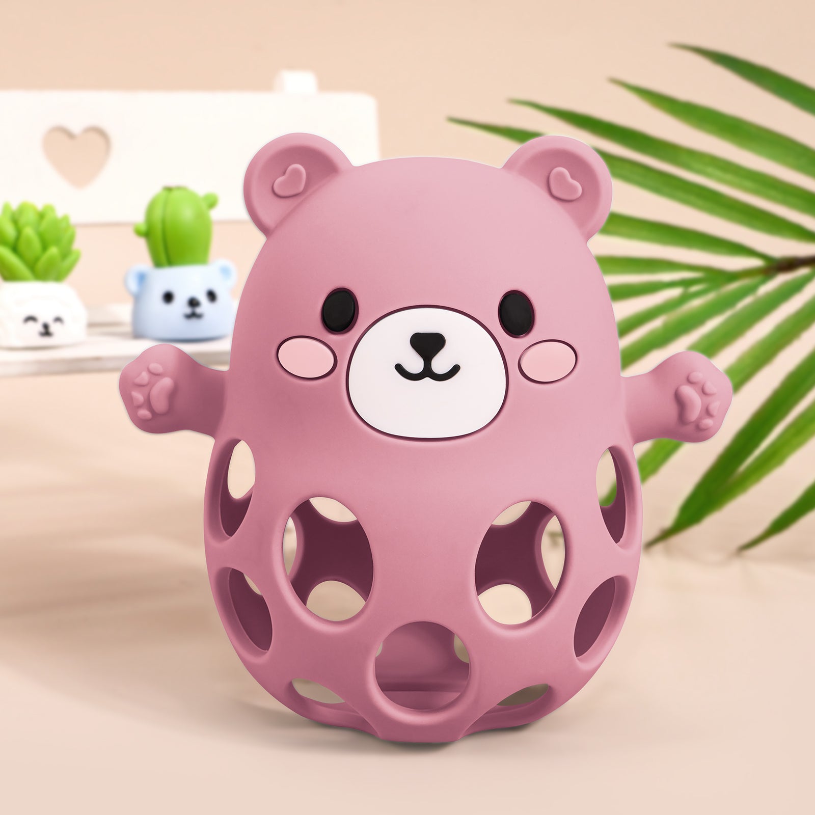 Kids Baby Teether Gloves Colorful Cartoon Bear Shape Hollow Glove Toy For Newborn Great Gift 10