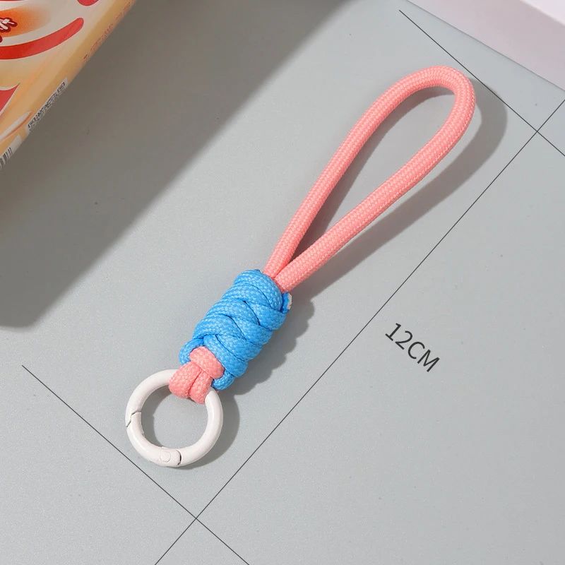 Colorful Braided Rope Strap Lanyard Keychain For Phone Case And Bags 5