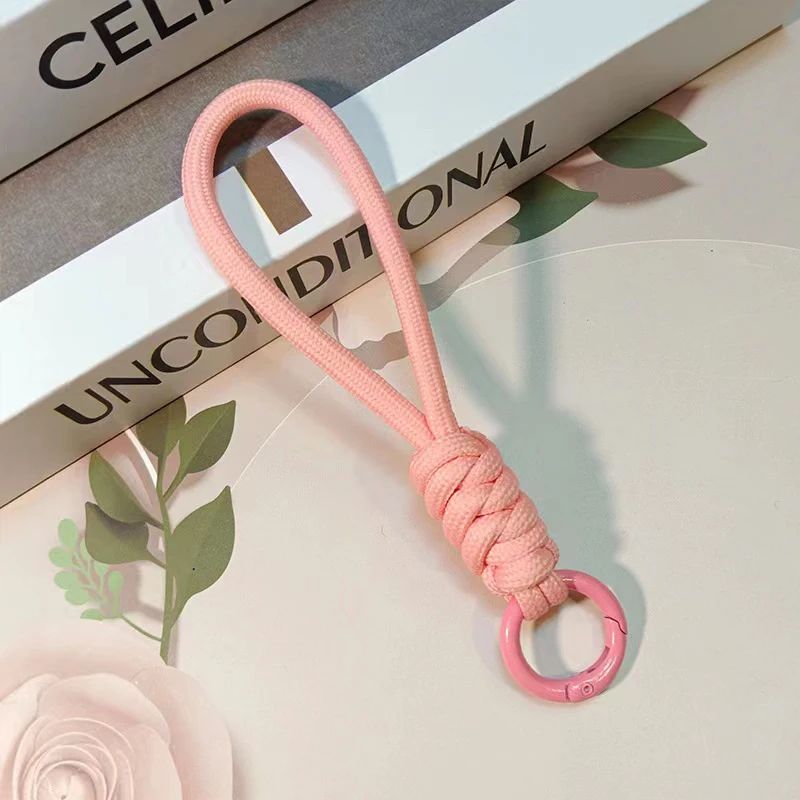 Colorful Braided Rope Strap Lanyard Keychain For Phone Case And Bags 7
