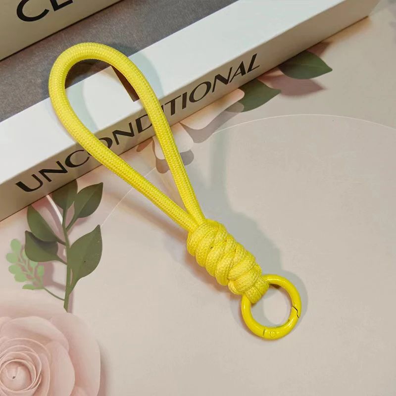 Colorful Braided Rope Strap Lanyard Keychain For Phone Case And Bags 8