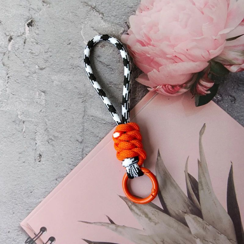 Colorful Braided Rope Strap Lanyard Keychain For Phone Case And Bags 13