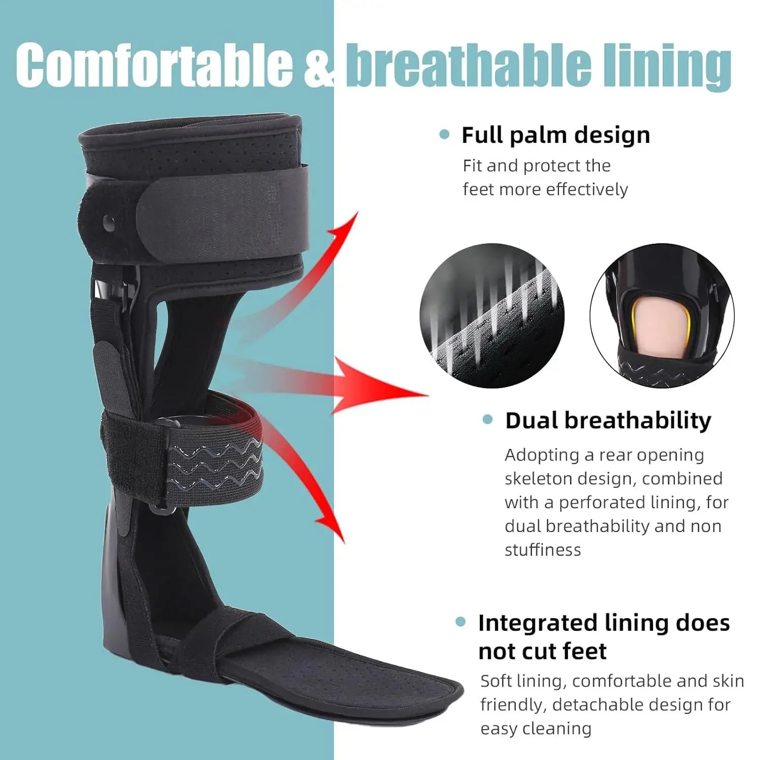 Adjustable Foot Drop Support Brace Medical Ankle Foot Orthosis For Stroke  MS Foot Drop Men  Women 1