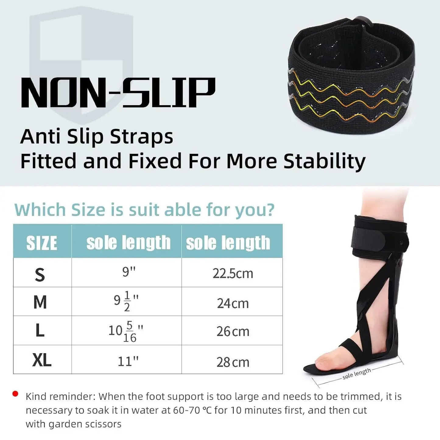 Adjustable Foot Drop Support Brace Medical Ankle Foot Orthosis For Stroke  MS Foot Drop Men  Women 3