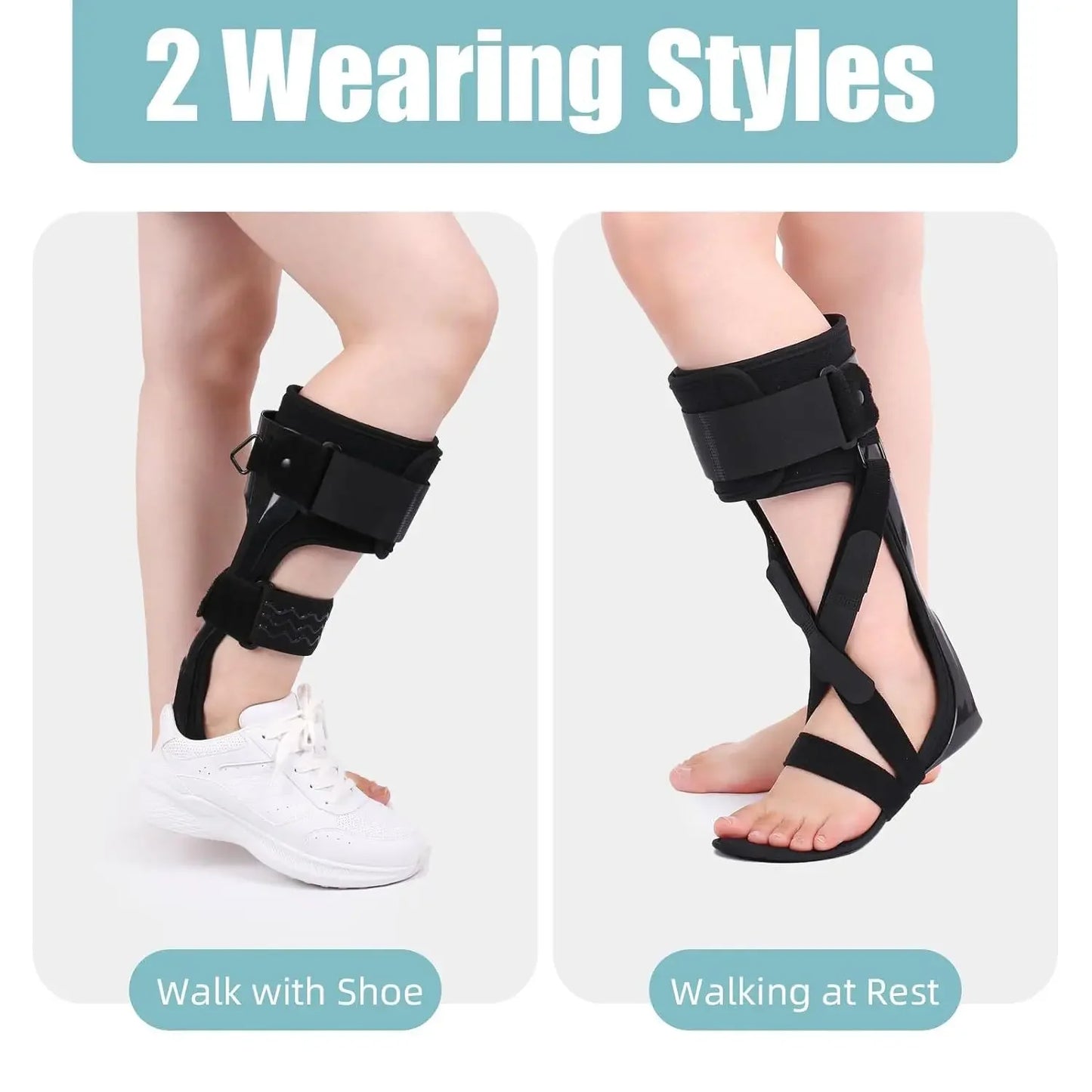 Adjustable Foot Drop Support Brace Medical Ankle Foot Orthosis For Stroke  MS Foot Drop Men  Women 4