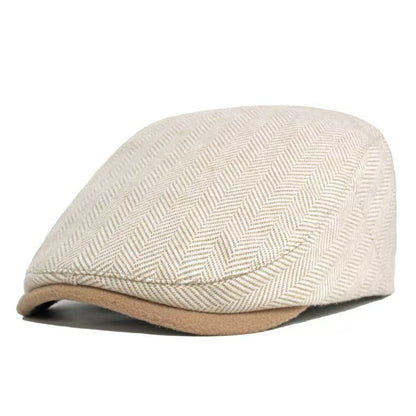 Solid Warm Newsboy Caps For Autumn And Winter Polyester Flat Peaked Cap Painter Beret Hats For Men  1
