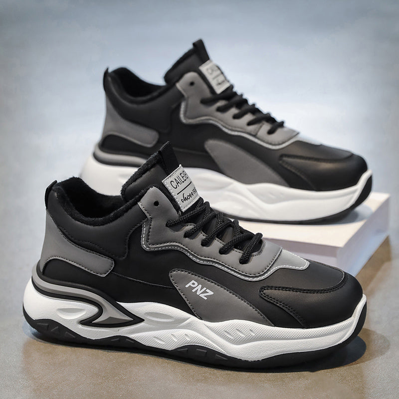 Mens Warm Plush Casual Running Shoes Winter Soft Sole Speed Sneakers NonSlip Sports Sneakers 1