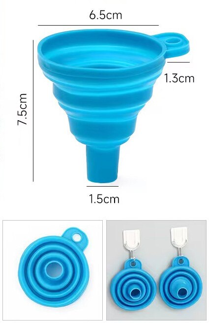 Foldable Silicone Funnel for Filling Water Bottles, Kitchen Funnel Set, Liquid Transfer Kitchen Accessories