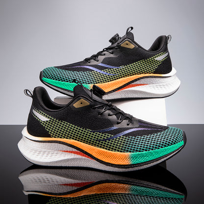 Lightweight Marathon Carbon Plate Air Cushion Women's Comfortable Running Sneakers Breathable Men Sports Shoes
