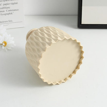 DIY Flowerpot Rope Plastic Vase Living Room Porcelain Imitation Flower Arrangement Home Decoration  5