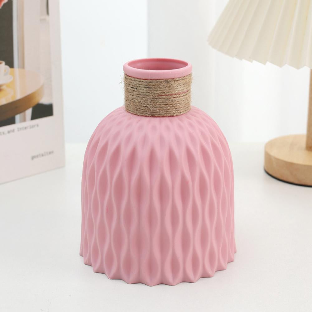DIY Flowerpot Rope Plastic Vase Living Room Porcelain Imitation Flower Arrangement Home Decoration  6
