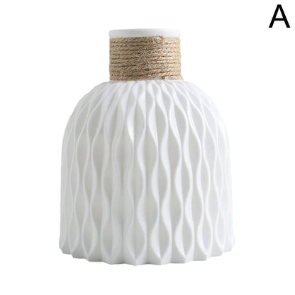 DIY Flowerpot Rope Plastic Vase Living Room Porcelain Imitation Flower Arrangement Home Decoration  1