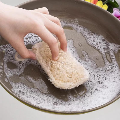 6Pcs Natural Luffa Scrub Pad Dish Pot Oil Stain Removing Kitchen Loofah Sponge Washing Cloth 4