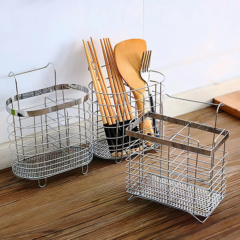 Stainless Steel Kitchen Cutlery Holder Drainer For Chopsticks Spoons And Forks  Organize Your Stora 2