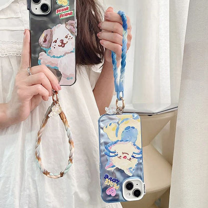 Cute Luminous Bear Phone Strap Long Lanyard Silicone Pendant 2