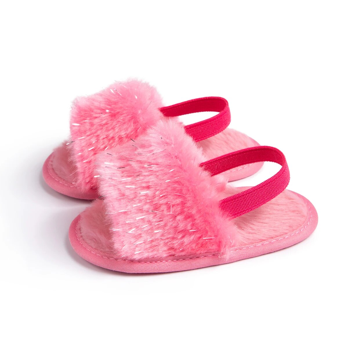Soft Cotton Meckior Baby Sandals For Boys Girls Fluffy AntiSlip Shoes First Walkers Toddler Slipper 3