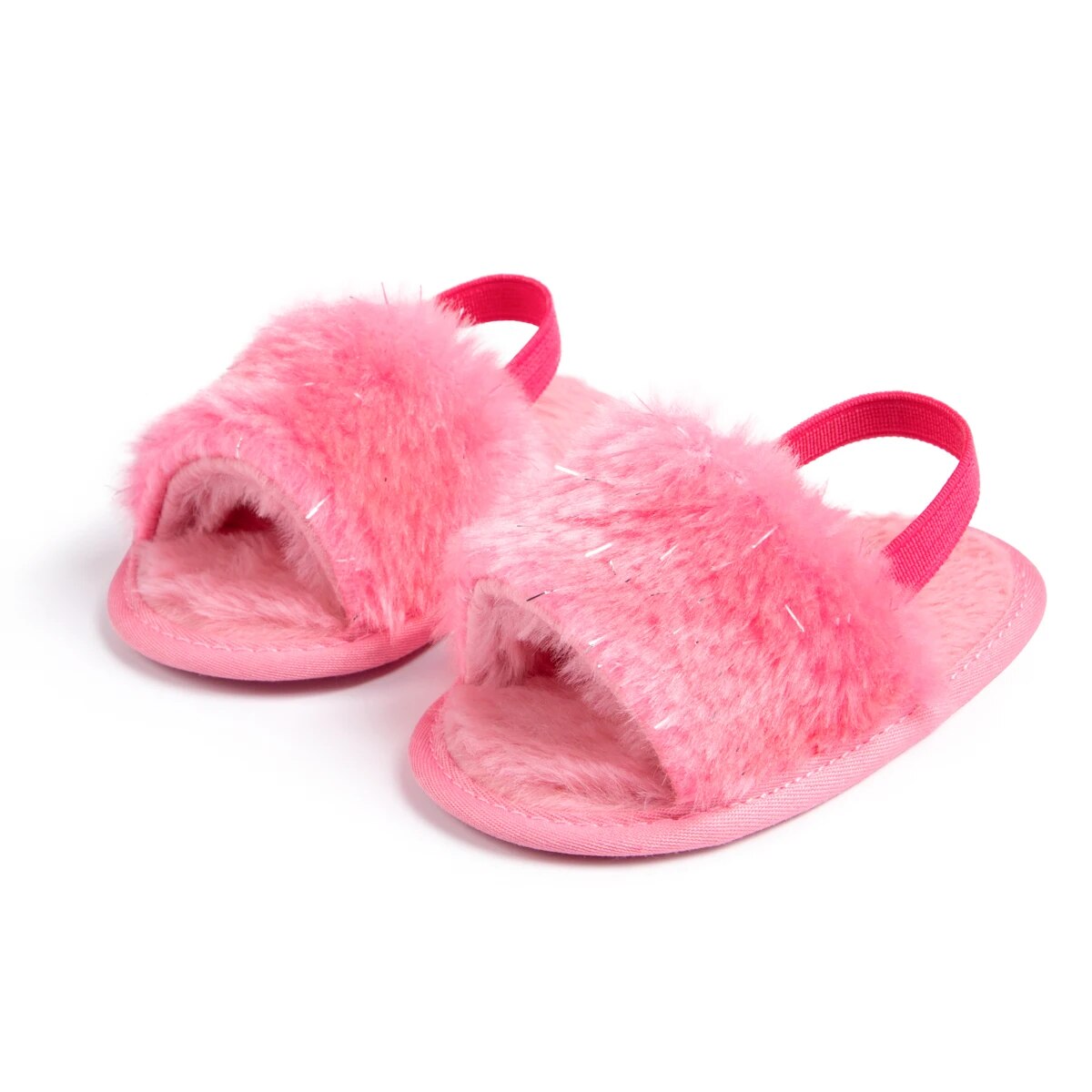 Soft Cotton Meckior Baby Sandals For Boys Girls Fluffy AntiSlip Shoes First Walkers Toddler Slipper 6