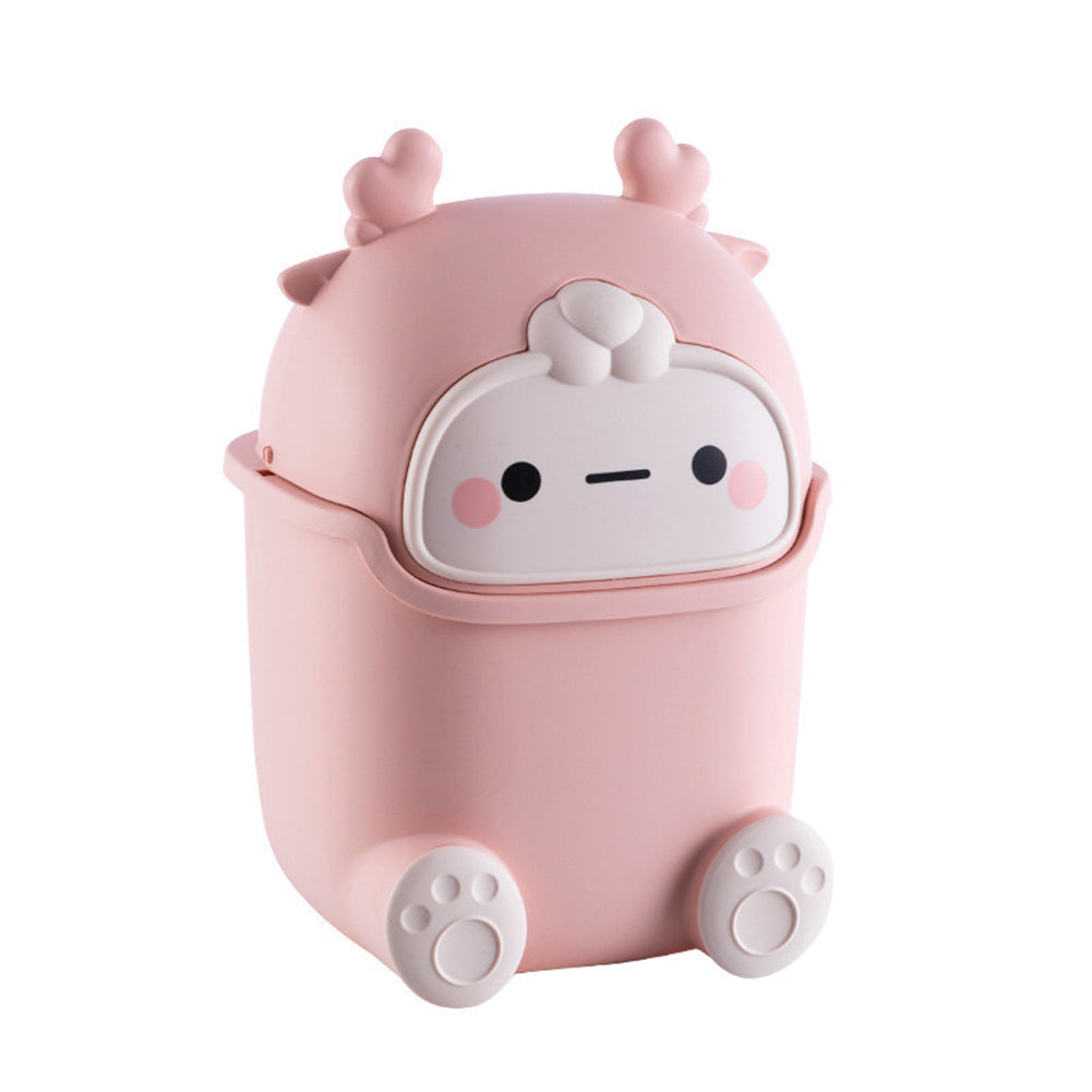 Mini Trash Can For Desktop Cute Cartoon Waste Bin For Kids Room Home Office Garbage Bin 6