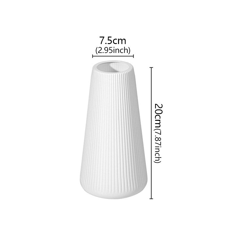 Durable Plastic Flower Vase Elegant Nordic Vase Ornaments Home Living Room Decoration Creative Flow 2