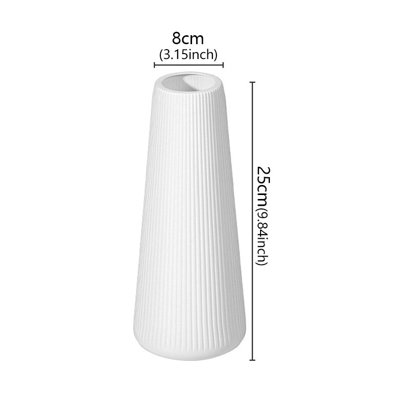 Durable Plastic Flower Vase Elegant Nordic Vase Ornaments Home Living Room Decoration Creative Flow 3