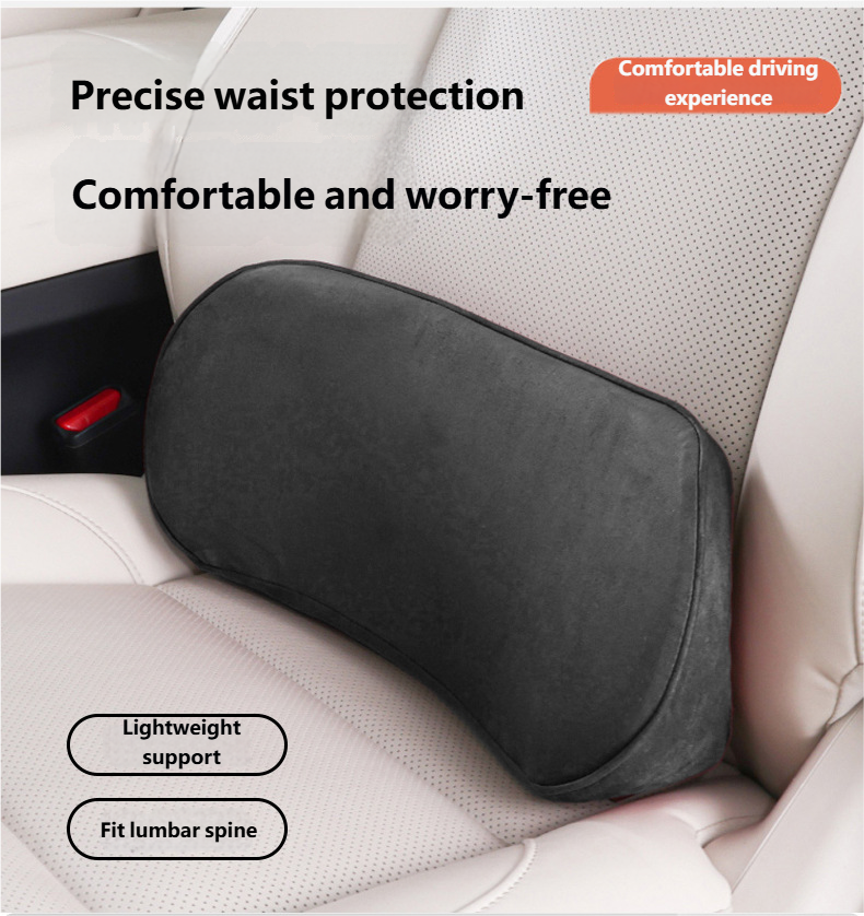 Car Memory Foam Back Support Cushion Lumbar Seat Pillow For Travel Auto Interior Comfort 2