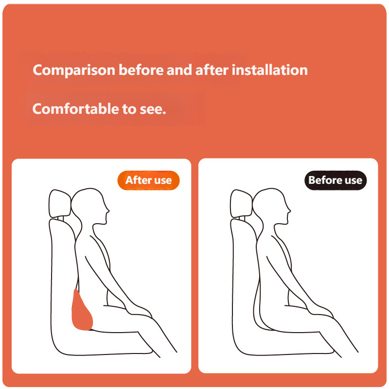 Car Memory Foam Back Support Cushion Lumbar Seat Pillow For Travel Auto Interior Comfort 4