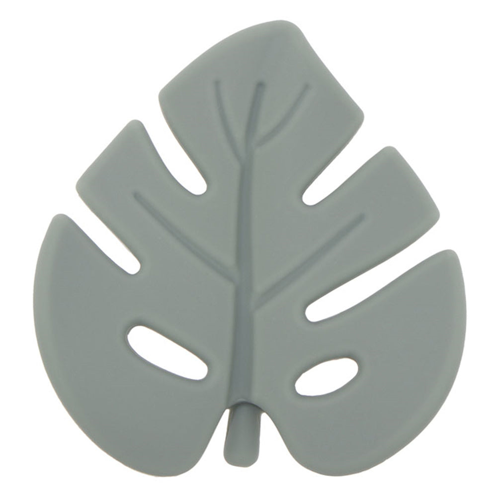 Food Grade Silicone Teether Baby Cartoon Leaf Shape Infant Teething Rattle Toy For Newborn Care 7