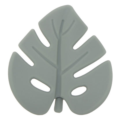 Food Grade Silicone Teether Baby Cartoon Leaf Shape Infant Teething Rattle Toy For Newborn Care 7