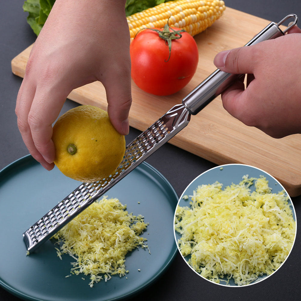Kitchen Grater for Lemon, Cheese, Garlic, Ginger, Citrus, Spices & Chocolate, Stainless Steel Fruit Peeler
