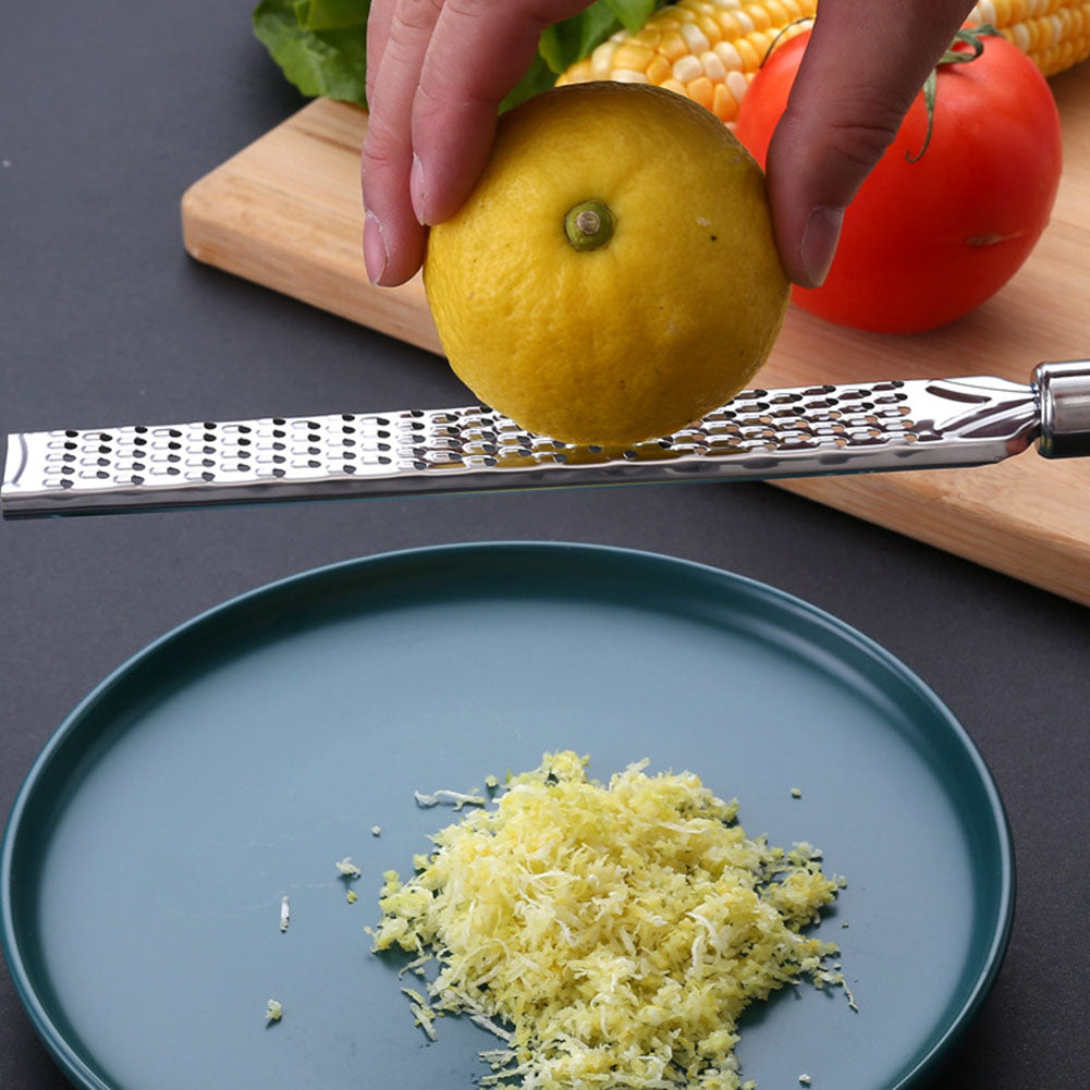 Kitchen Grater for Lemon, Cheese, Garlic, Ginger, Citrus, Spices & Chocolate, Stainless Steel Fruit Peeler